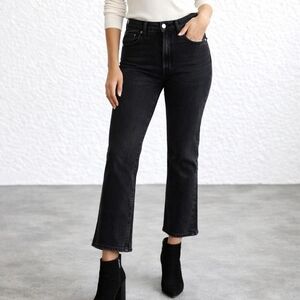 Abercrombie & Fitch Kick Flare Jeans  High Rise Size 25 Cropped Stretch Denim